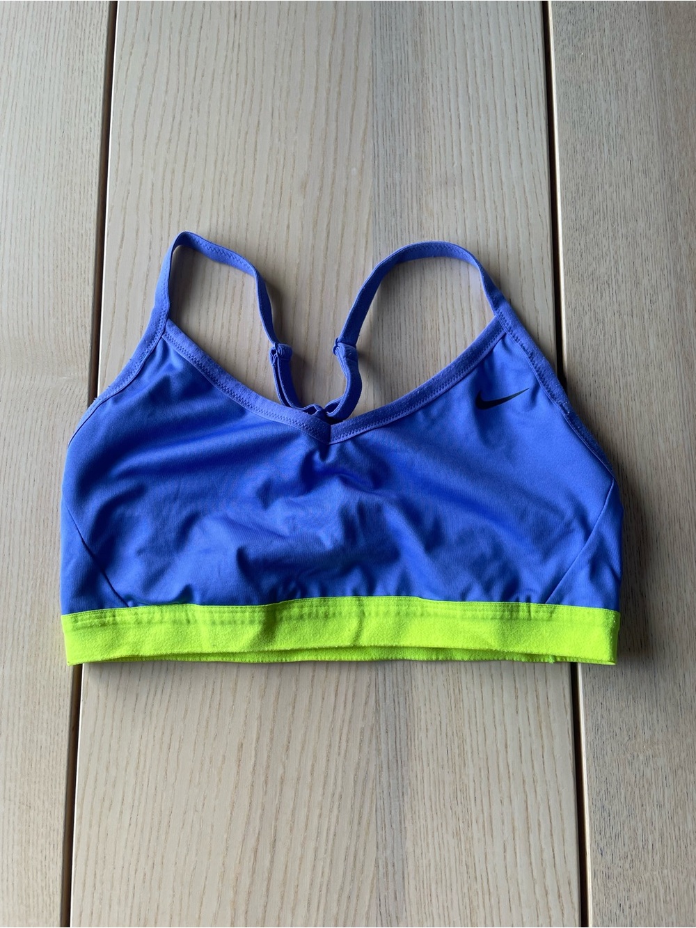 Nike Women’s sports bra Blue & Neon Yellow Nike Sports bra ladies size lg